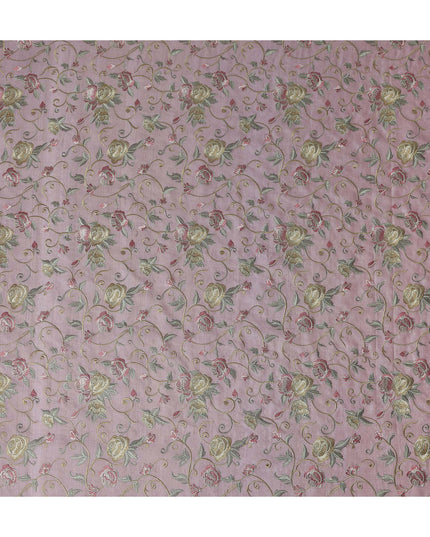 Lilac Purple Tussar Silk Fabric 110cm