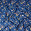 Royal Blue Tussar Silk Fabric 110cm