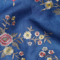 Royal Blue Tussar Silk Fabric 110cm