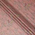 Coral Pink Tussar Silk Fabric 110cm