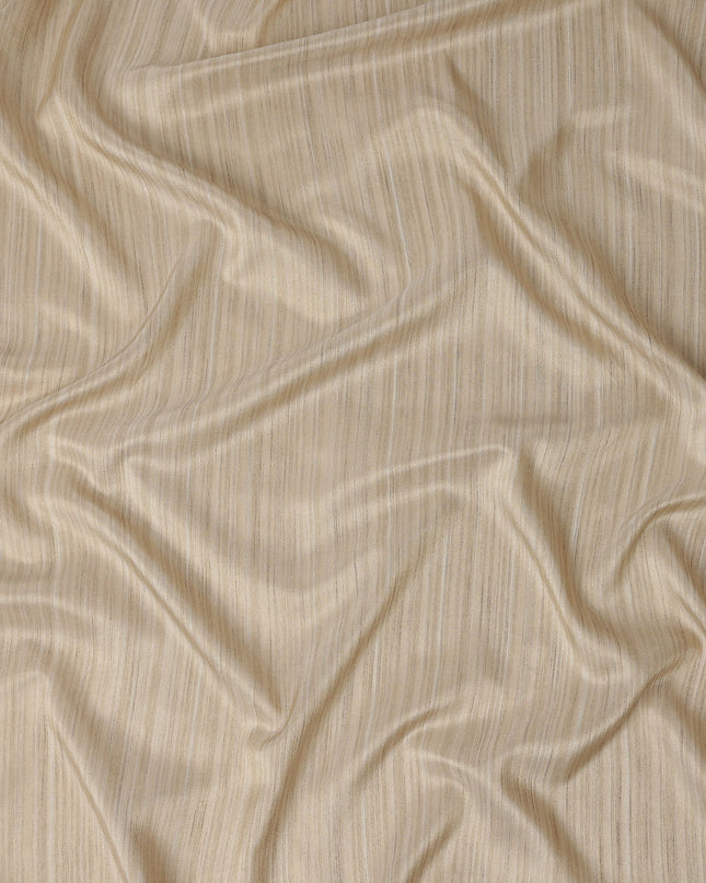Natural Beige Synthetic Tussar Embroidery Fabric 110cm