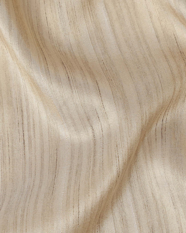 Natural Beige Synthetic Tussar Embroidery Fabric 110cm