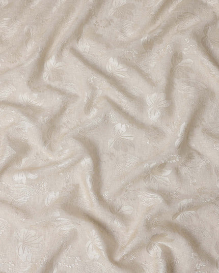 Ivory Cream Tussar Silk Fabric 110cm