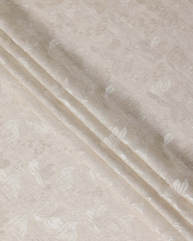Ivory Cream Tussar Silk Fabric 110cm