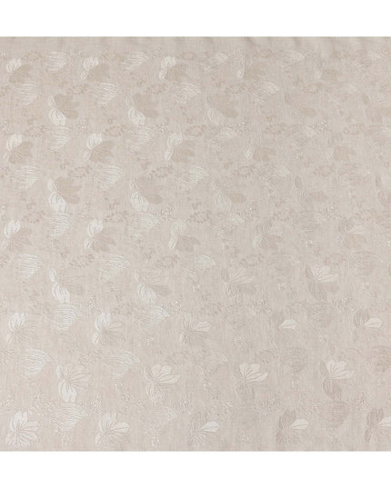 Ivory Cream Tussar Silk Fabric 110cm