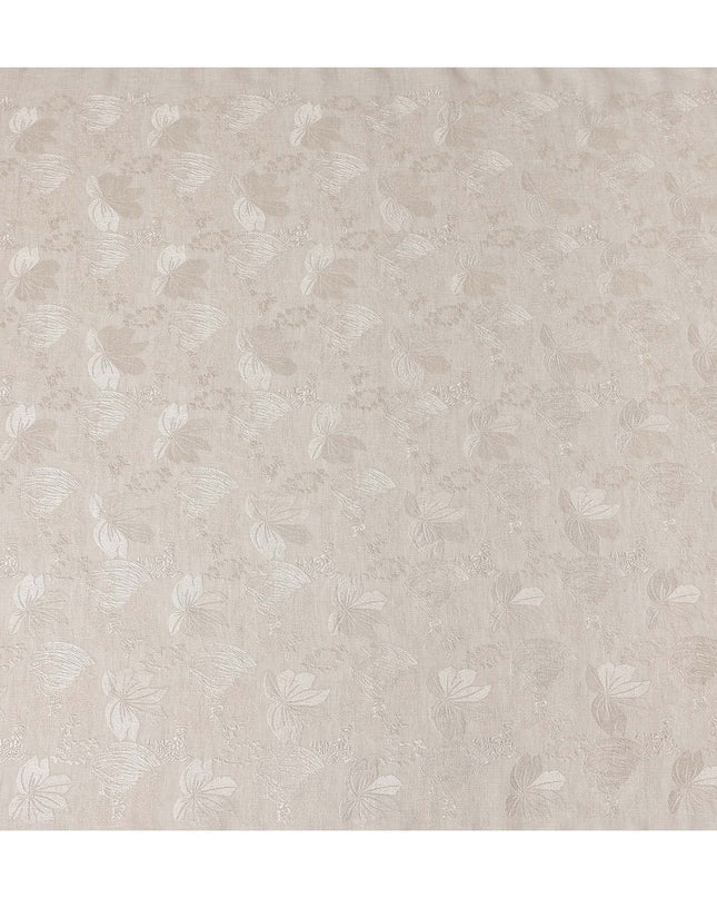 Ivory Cream Tussar Silk Fabric 110cm