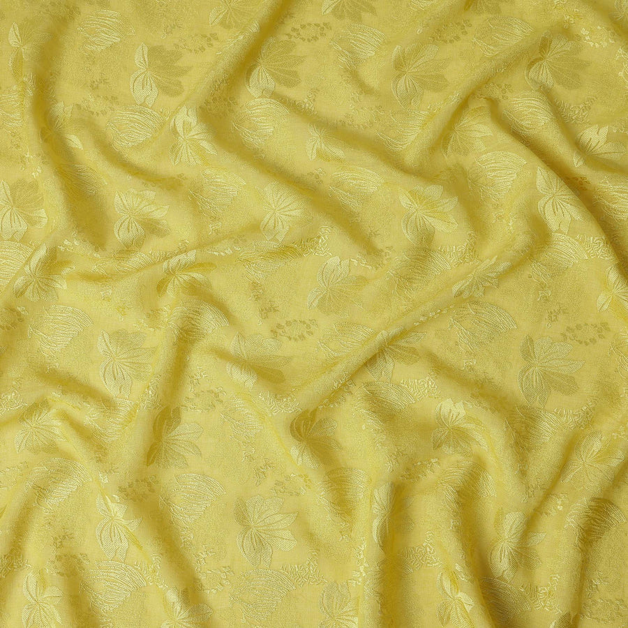 Golden Yellow Tussar Silk Fabric 110cm