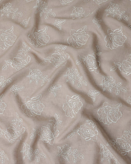 Champagne Beige Tussar Silk Fabric 110cm