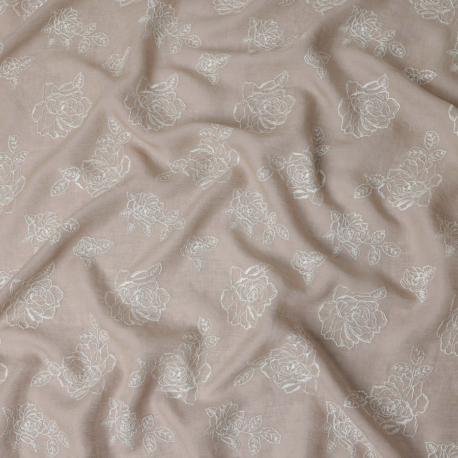 Champagne Beige Tussar Silk Fabric 110cm