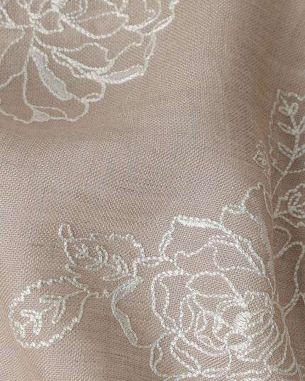 Champagne Beige Tussar Silk Fabric 110cm