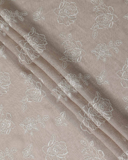 Champagne Beige Tussar Silk Fabric 110cm