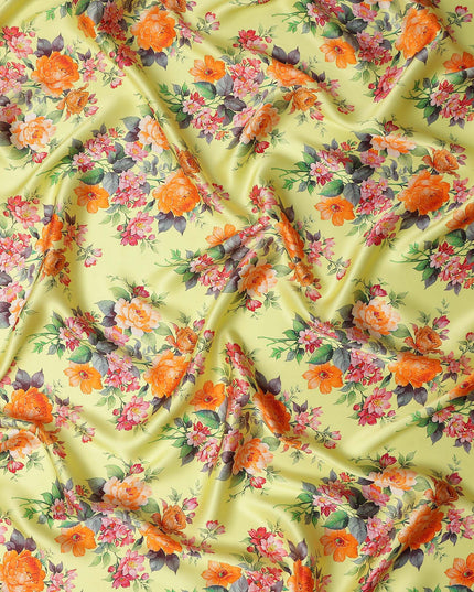 Pale Lemon Yellow Pure Silk Chiffon Fabric 110cm