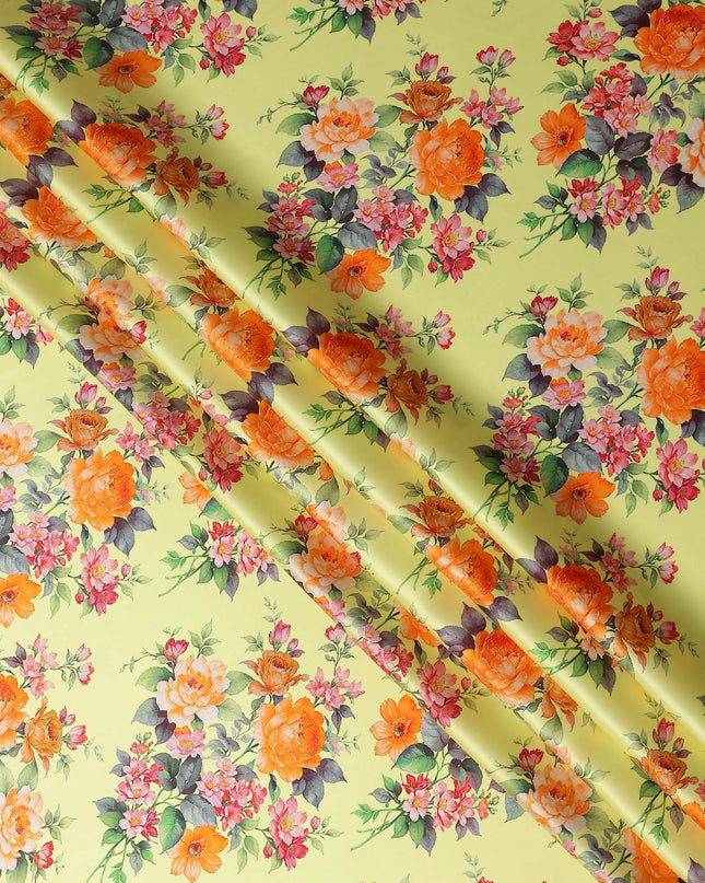 Pale Lemon Yellow Pure Silk Chiffon Fabric 110cm