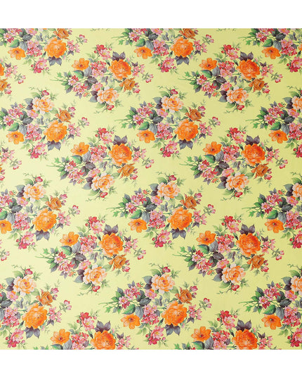 Pale Lemon Yellow Pure Silk Chiffon Fabric 110cm