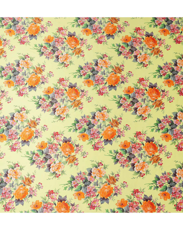 Pale Lemon Yellow Pure Silk Chiffon Fabric 110cm