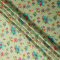Pastel Pistachio Green Pure Silk Chiffon Fabric 110cm