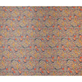Warm Taupe Leaf Print Silk Satin Fabric 110cm