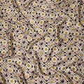 Mauve Plum Geometric Silk Satin Fabric 110cm