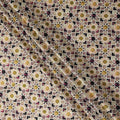 Mauve Plum Geometric Silk Satin Fabric 110cm