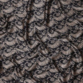Black Mauve Paisley Silk Satin Fabric 110cm