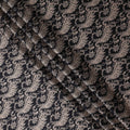 Black Mauve Paisley Silk Satin Fabric 110cm