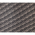 Black Mauve Paisley Silk Satin Fabric 110cm
