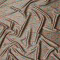 Sage Green Paisley Silk Satin Fabric 110cm