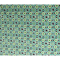 Jade Green Geometric Silk Satin Fabric 110cm