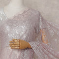 Blush Pink French Chantilly Lace Saree