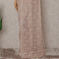 Blush Peach French Chantilly Lace Saree | Lurex