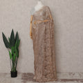 Champagne Gold French Chantilly Lace Saree Piece