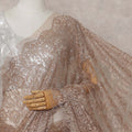 Champagne Gold French Chantilly Lace Saree Piece