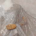 Champagne Beige French Chantilly Lace Saree