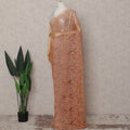 Burnt Copper French Chantilly Lace Saree Piece