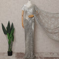 Moonlight Silver French Chantilly Lace Saree