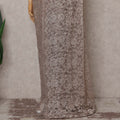 Oat Beige French Chantilly Lace Saree Piece