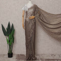 Platinum Silver French Chantilly Lace Saree
