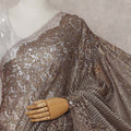 Platinum Silver French Chantilly Lace Saree