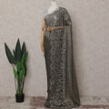 Pearl Ivory French Chantilly Lace Saree Piece