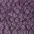 Plum Purple Floral Synthetic Nylon Tulle Fabric 140cm