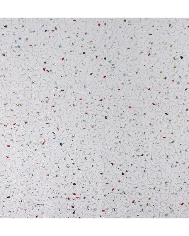 Frost White Fancy Synthetic Nylon Tulle Fabric 140cm