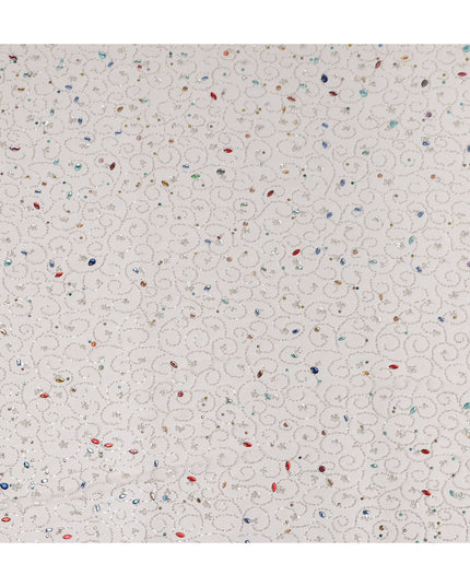 Snow White Fancy Synthetic Nylon Tulle Fabric 140cm