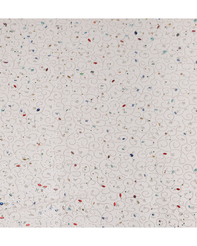 Snow White Fancy Synthetic Nylon Tulle Fabric 140cm