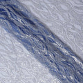 Ice Blue Leaf Synthetic Nylon Tulle Fabric 140cm