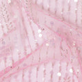 Petal Pink Leaf Synthetic Nylon Tulle Fabric 140cm