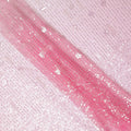 Petal Pink Leaf Synthetic Nylon Tulle Fabric 140cm