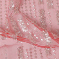 Rosewater Pink Geometric Synthetic Nylon Tulle Fabric 140cm