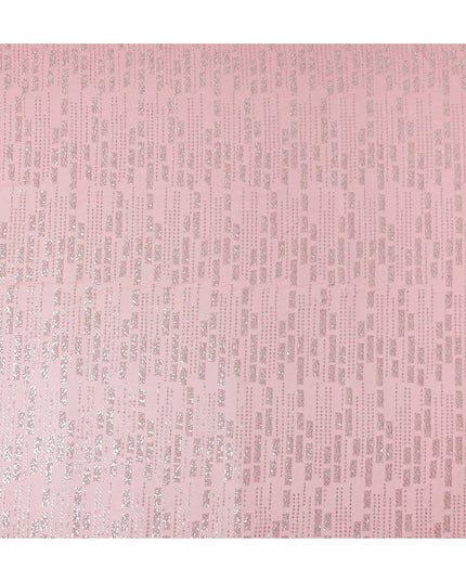 Rosewater Pink Geometric Synthetic Nylon Tulle Fabric 140cm