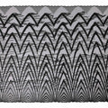 Charcoal Black Geometric Synthetic Nylon Tulle Fabric 140cm