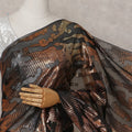 Jet Black Silk Chiffon Saree - D31605